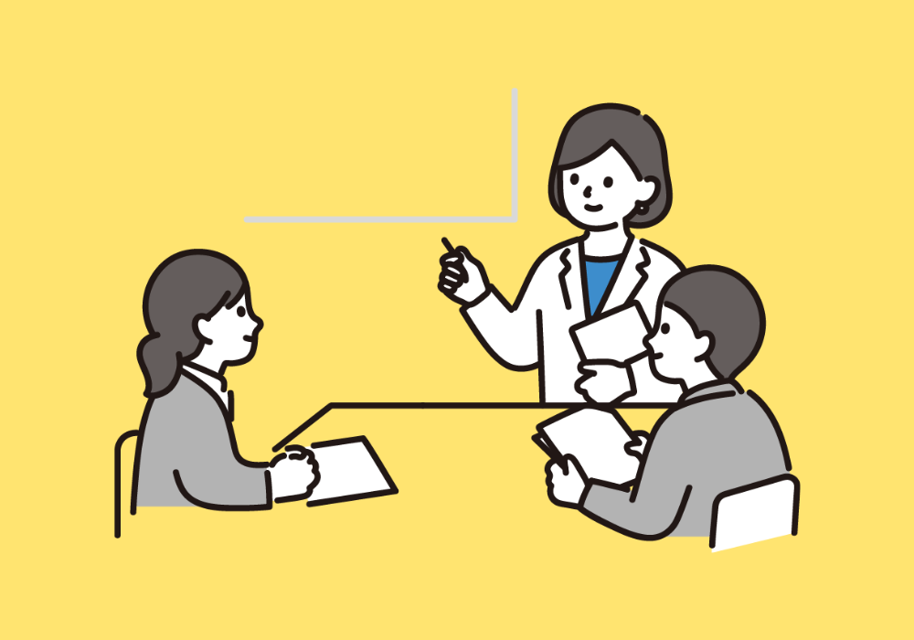 研修をしているイラスト