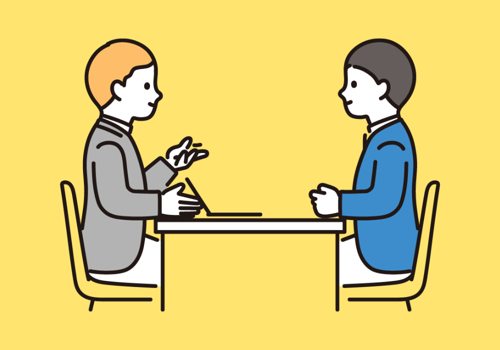 面接しているイラスト